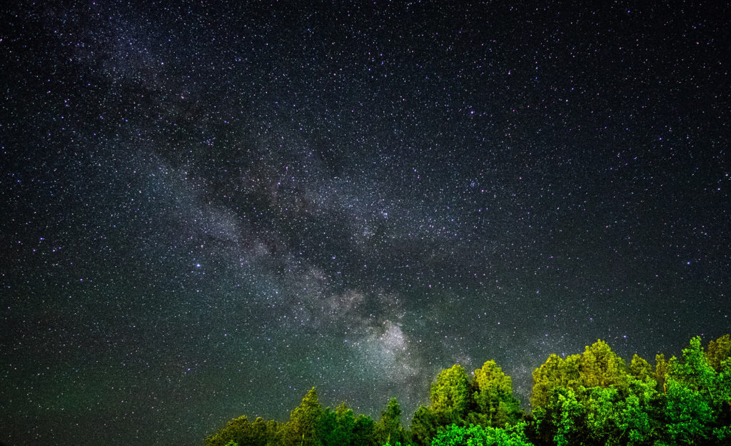 photo of the sky at night showing the milky way